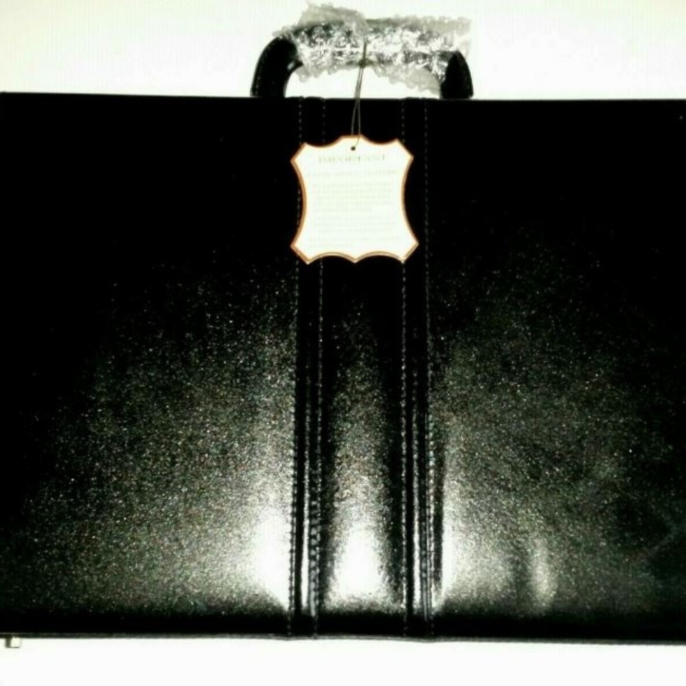 RARE Briefcase Black Leather Combination Brand New - Picture 2 of 8